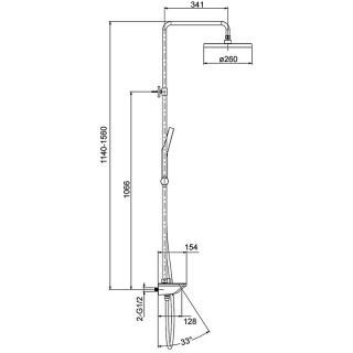 Душевая стойка Gappo G2495-86 чёрный
